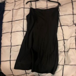 Black slip dress